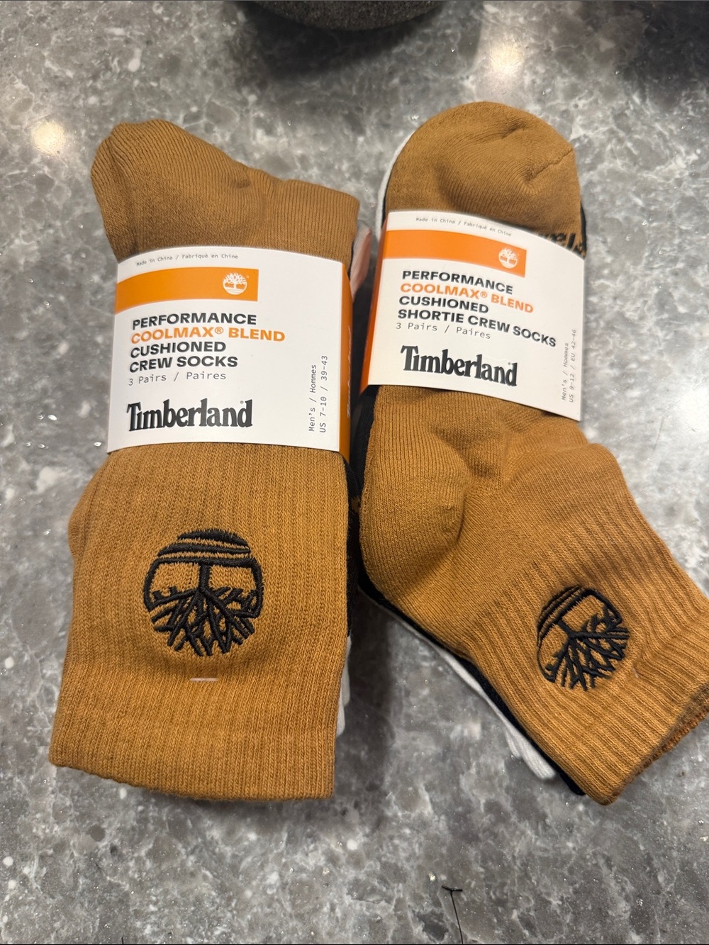 6 pairsTimberland Men’s Cushioned Crew Socks long & short